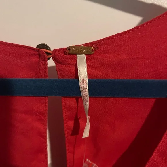 Red Ruffled Romper - Free People - Picture 2 of 3